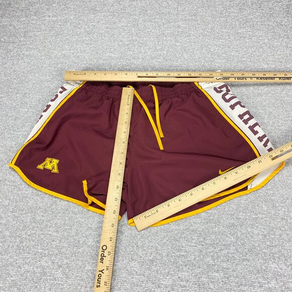 Nike Dri Fit Shorts Lined Women Large Minnesota Golden Gophers Maroon - Picture 5 of 11